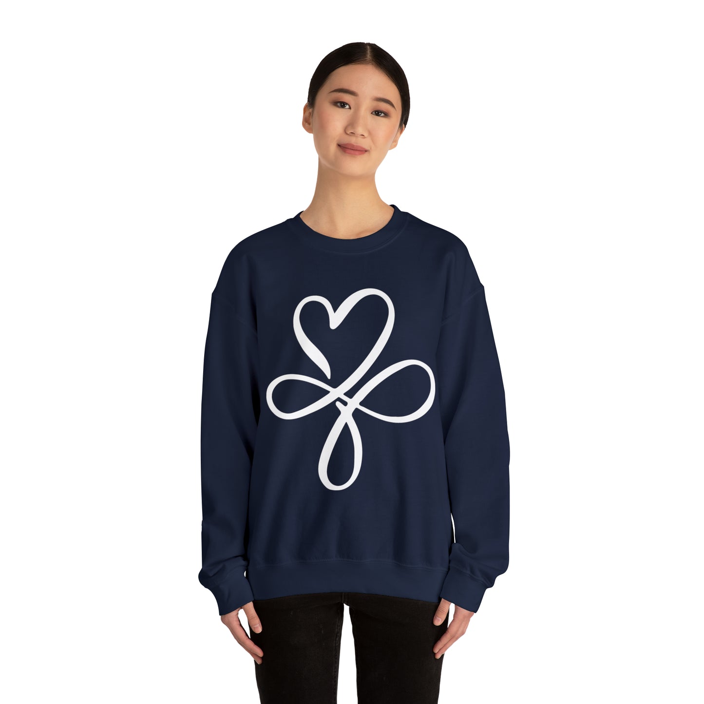 Heart symbol Love Infinity symbol Crewneck Sweatshirt