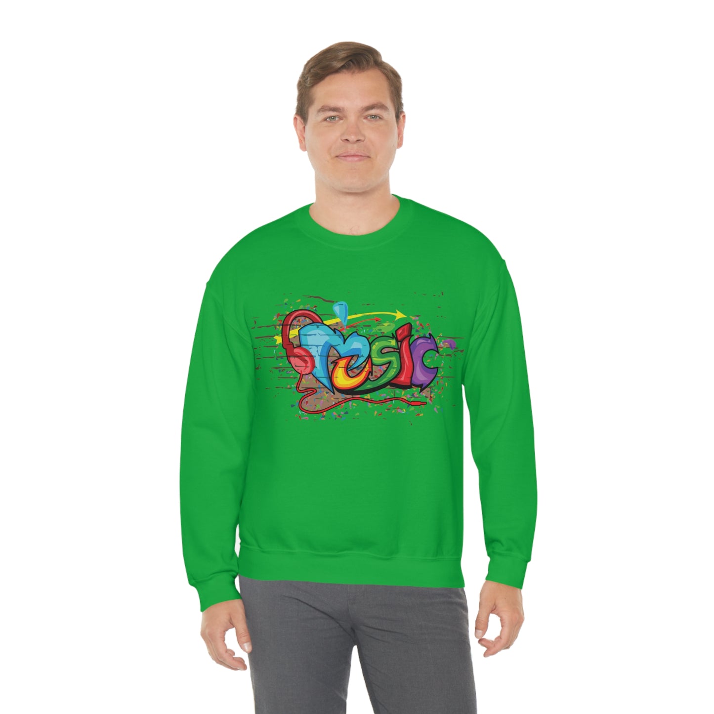 Music colorful graffiti Crewneck Sweatshirt