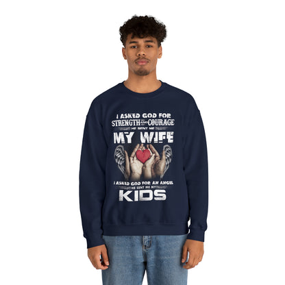 My wife and kids Crewneck Sweatshirt