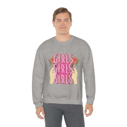 Girls Girls Girls Crewneck Sweatshirt