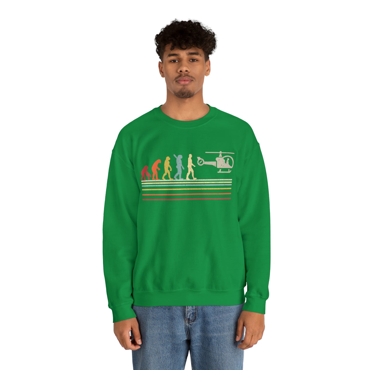 Evolution Helicopter Crewneck Sweatshirt