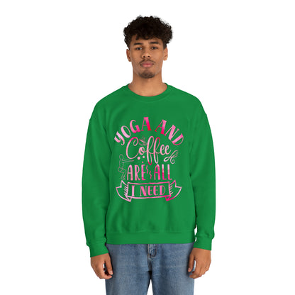 Yoga And Coffee Are All I Need Crewneck Sweatshirt