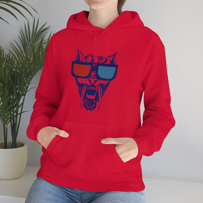 3D Glasses Tiger Hoodie