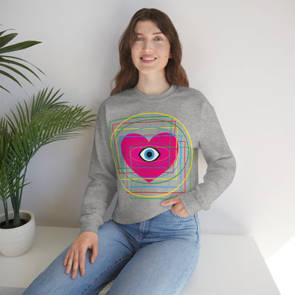 Eye Love in all dimension Crewneck Sweatshirt