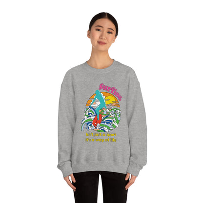 Surfing A Way of Life Crewneck Sweatshirt