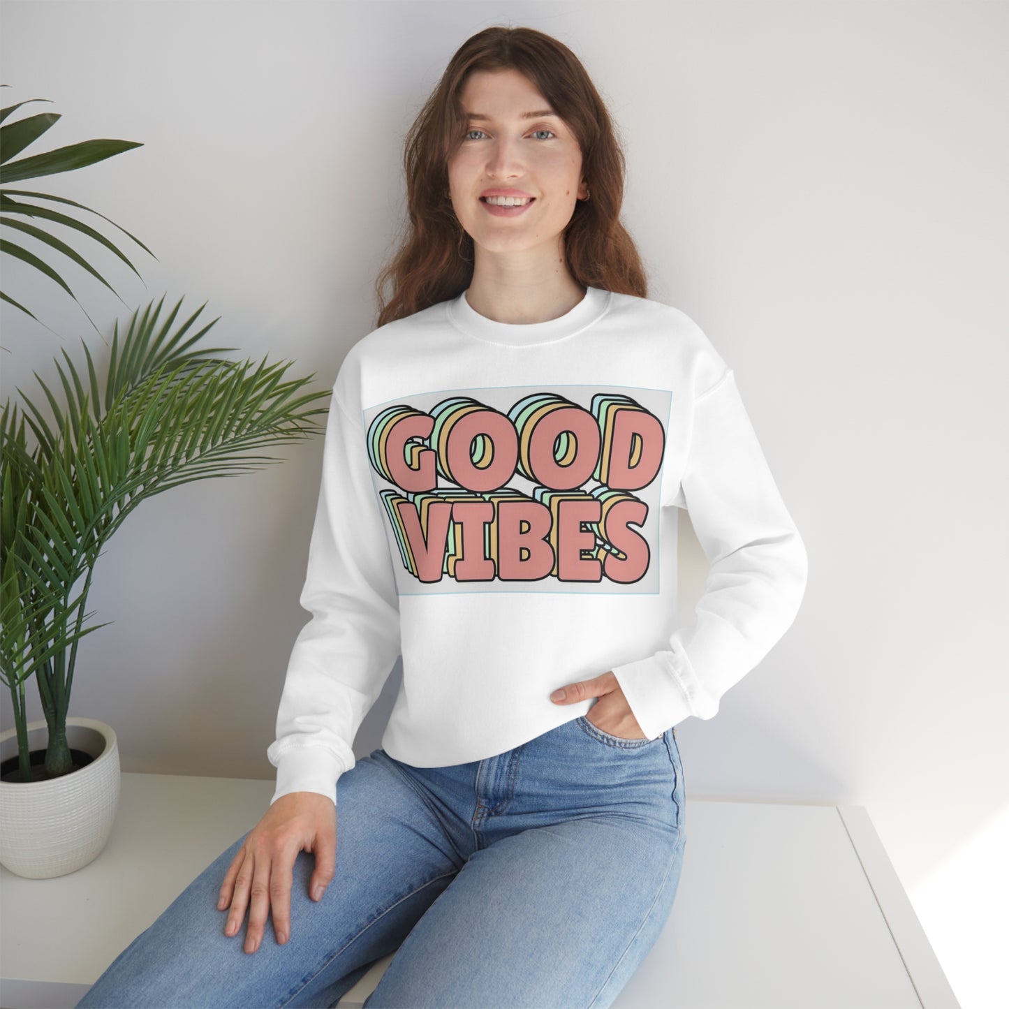 Good Vibes 3D Crewneck Sweatshirt