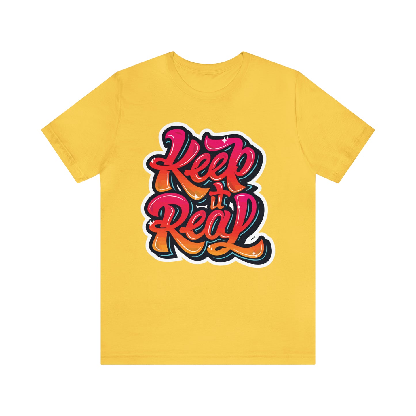 Keep it real colorful graffiti logo T-Shirt