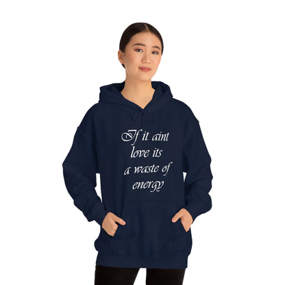 If It Aint Love Its A Waste Of Energy Hoodie