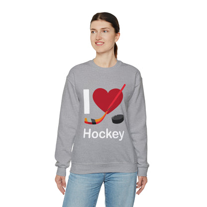 I love hockey Crewneck Sweatshirt