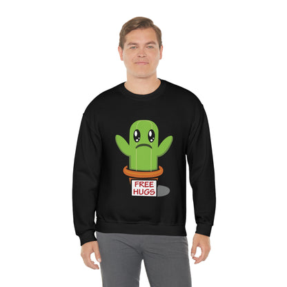 Free hugs sad cactus Crewneck Sweatshirt