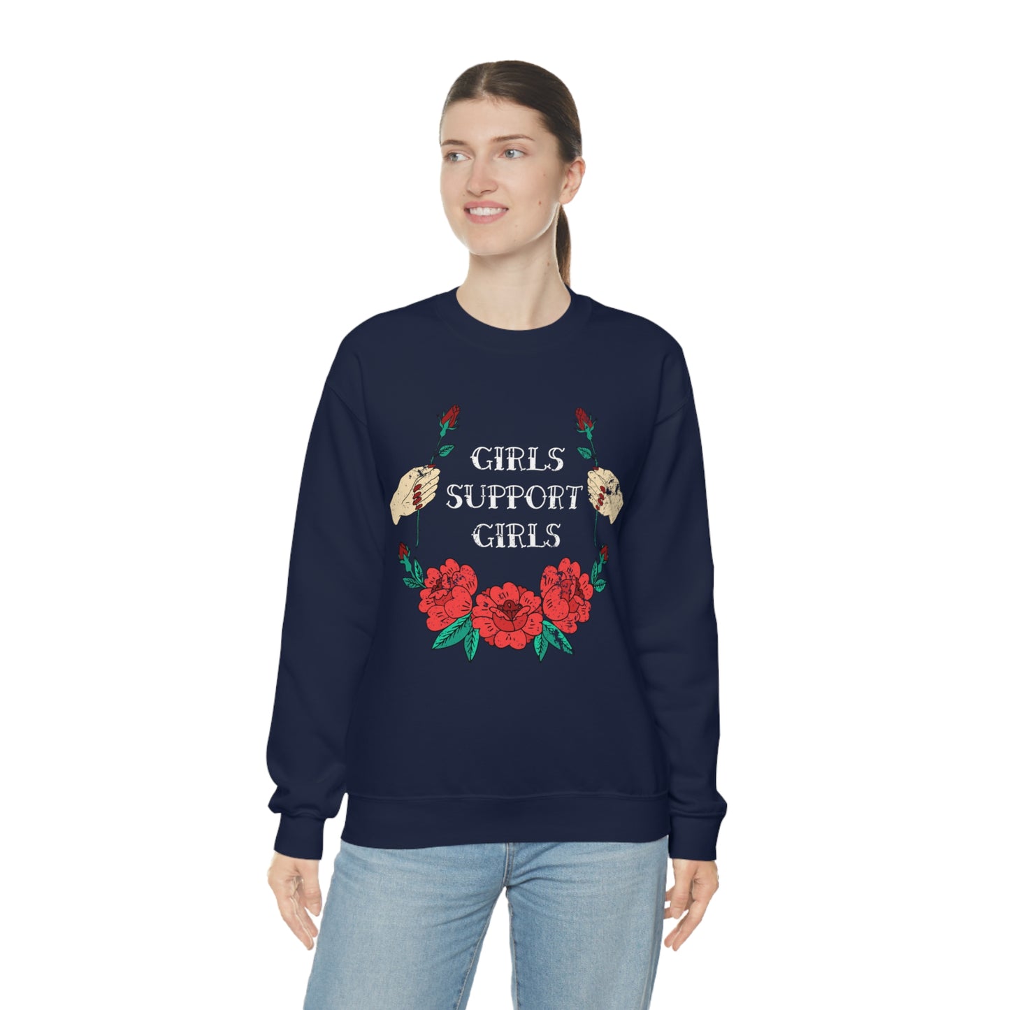 Girls Support Girls Crewneck Sweatshirt