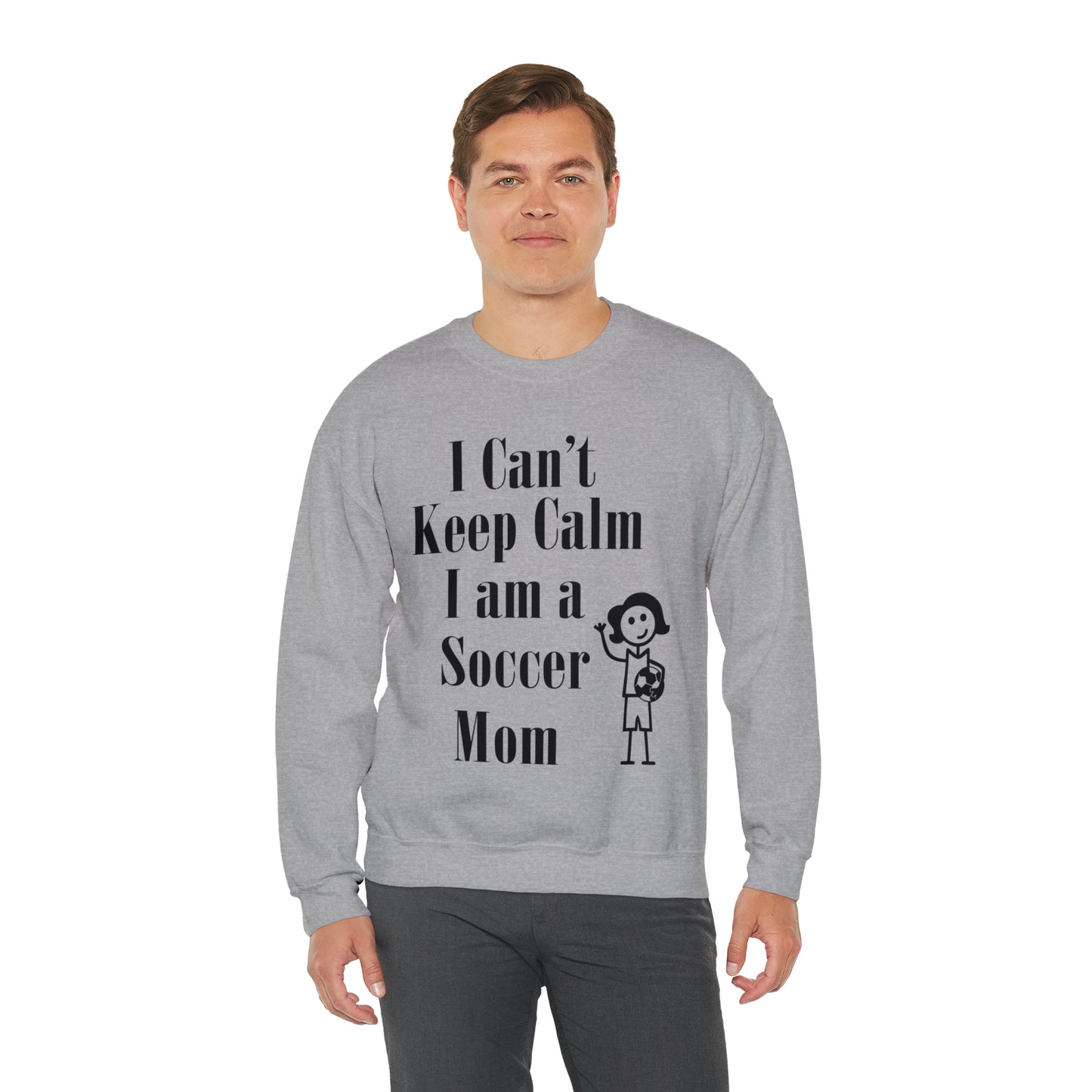 I can't keep calm I'm a soccer mom Crewneck Sweatshirt