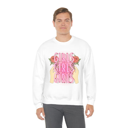 Girls Girls Girls Crewneck Sweatshirt