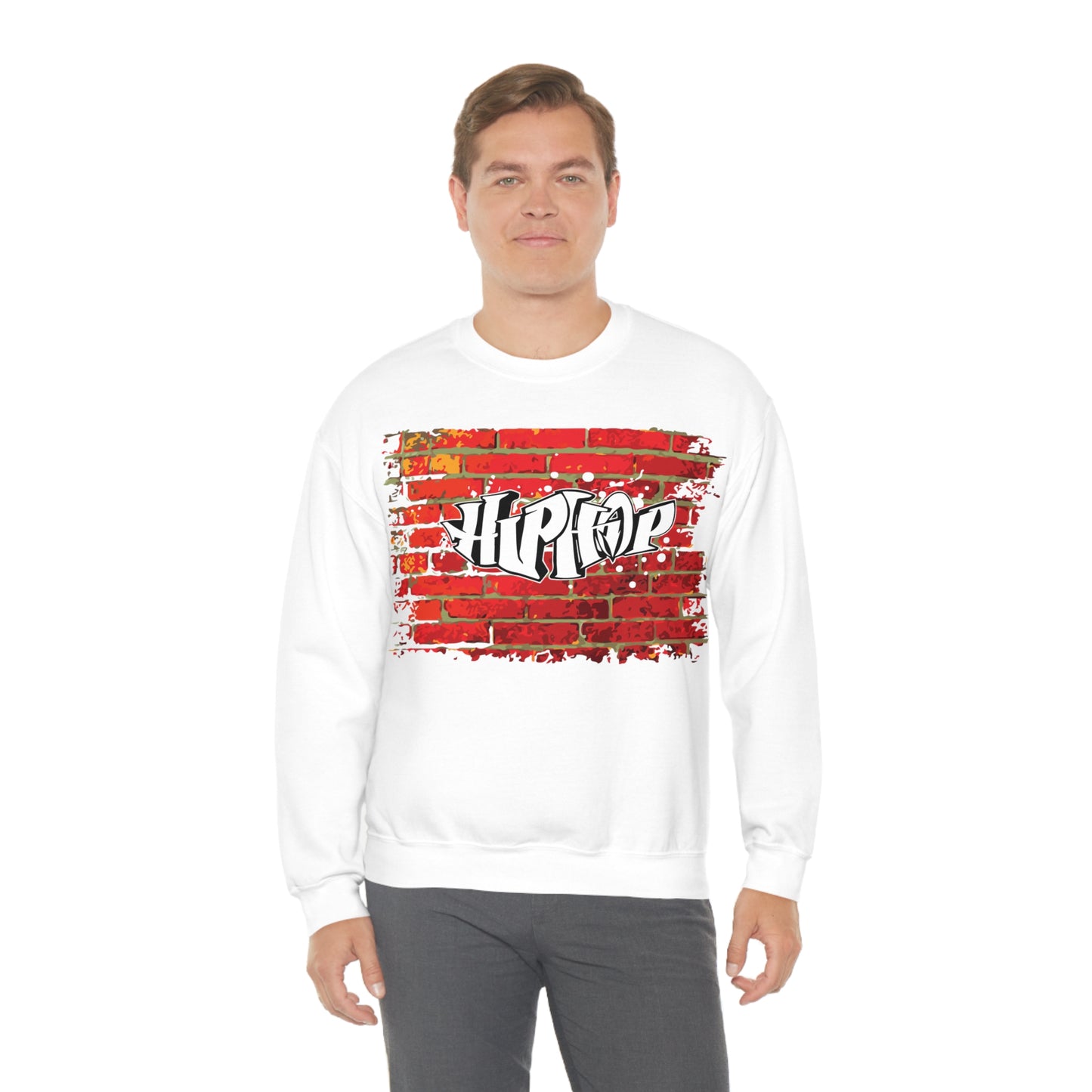 Hip Hop graffiti on the wall Crewneck Sweatshirt