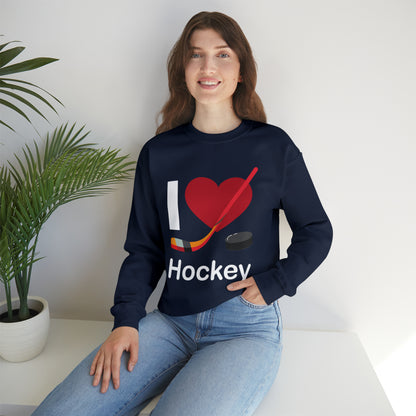 I love hockey Crewneck Sweatshirt