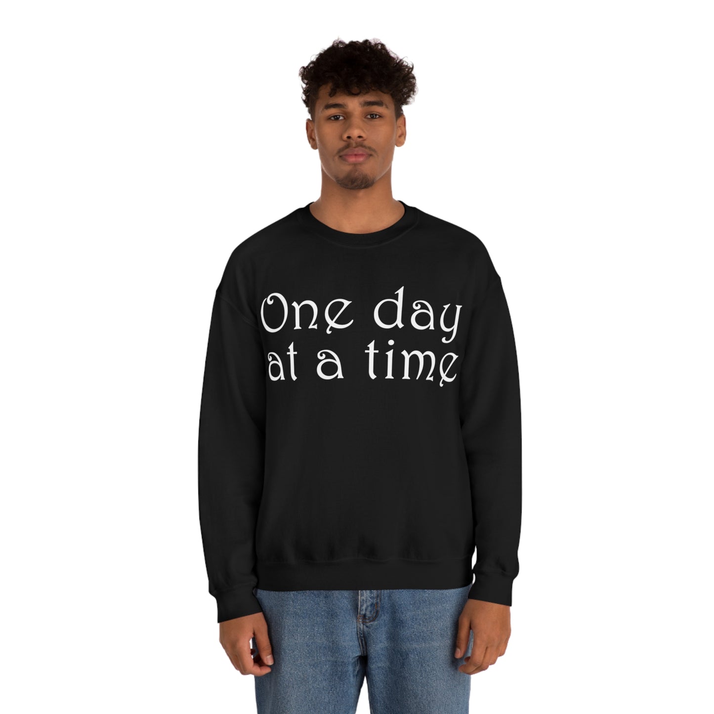 One-Day-at-a-time Crewneck Sweatshirt