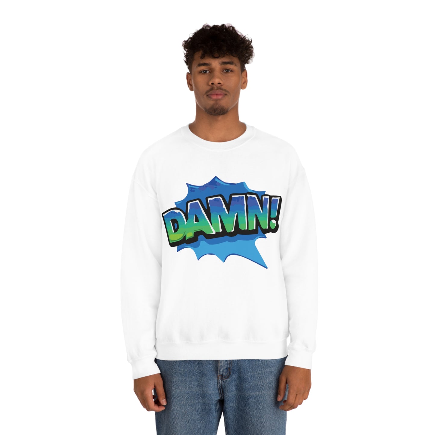 Damn! colorful Crewneck Sweatshirt