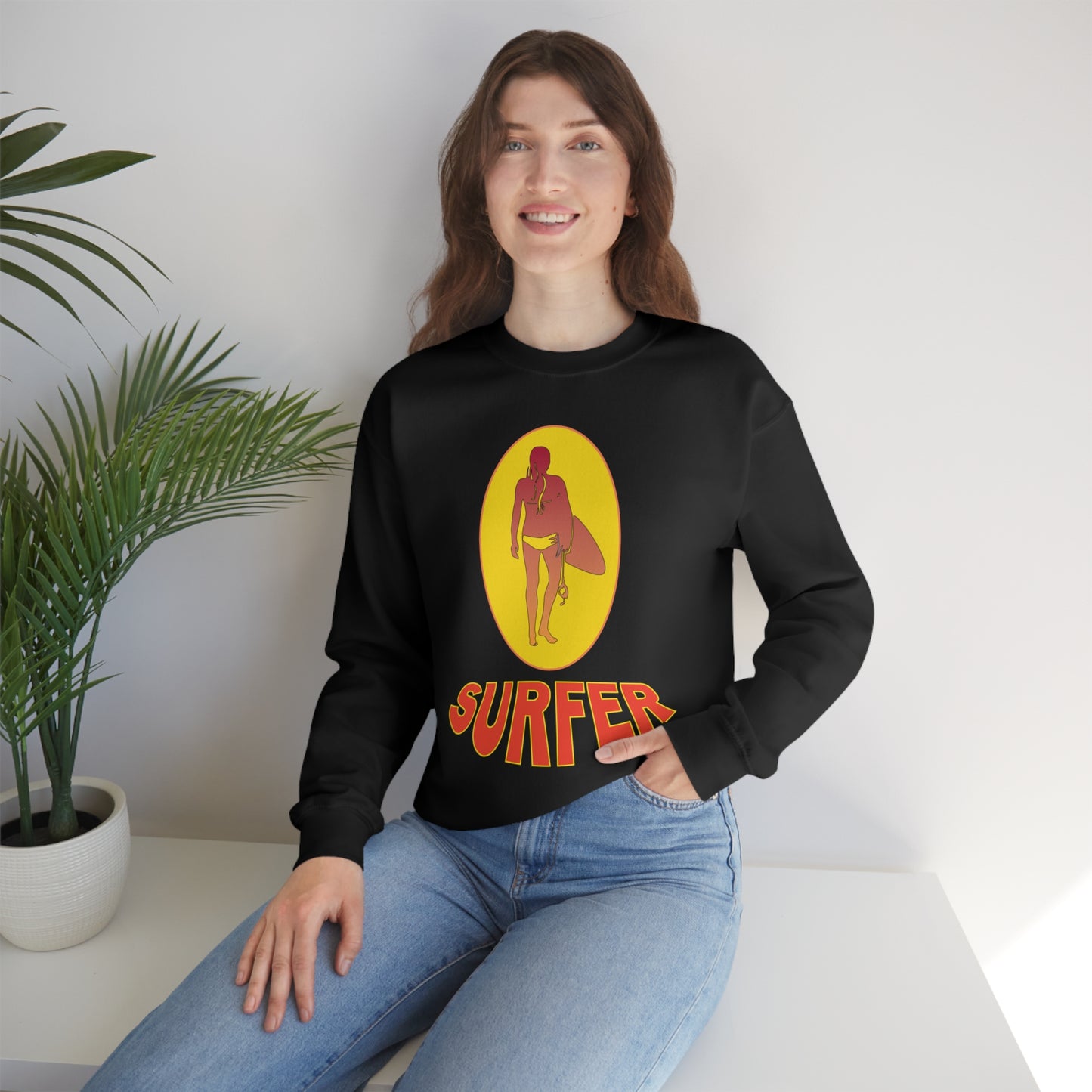 Lady Surfer Crewneck Sweatshirt