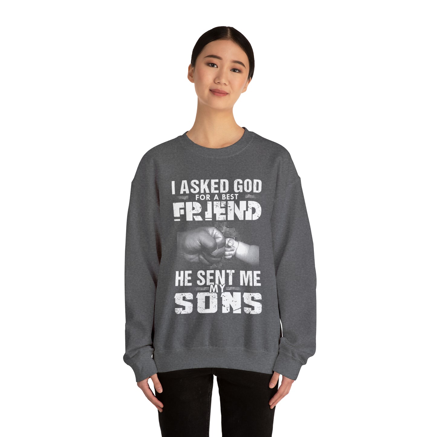 Best friends my sons Crewneck Sweatshirt