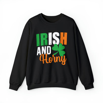 Irish and horny Crewneck Sweatshirt