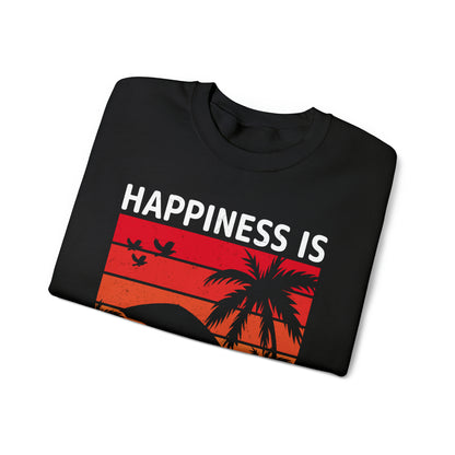 Happiness is at the beach Vintage Crewneck Sweatshirt