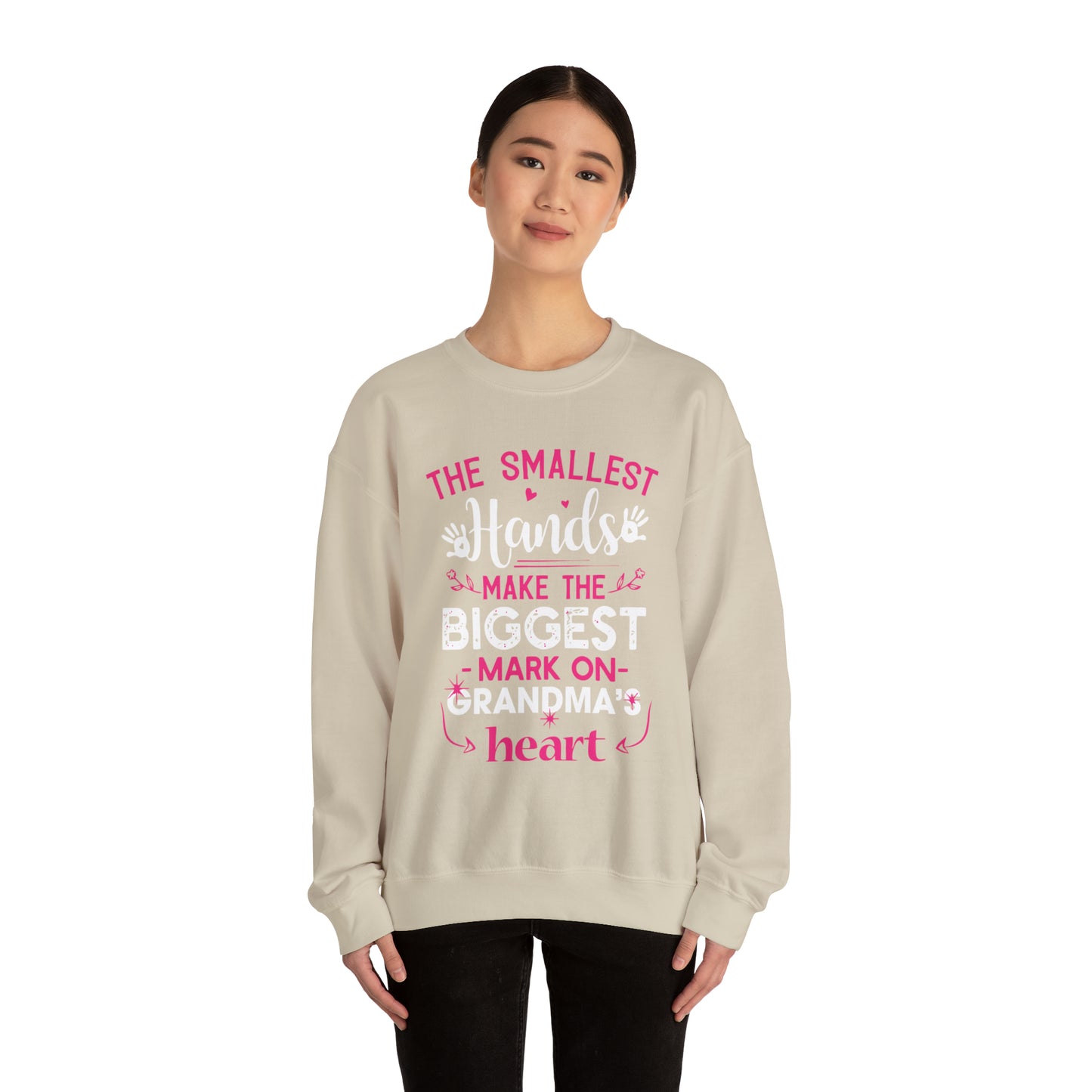 Biggest mark on grandmas heart Crewneck Sweatshirt