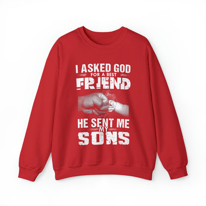 Best friends my sons Crewneck Sweatshirt