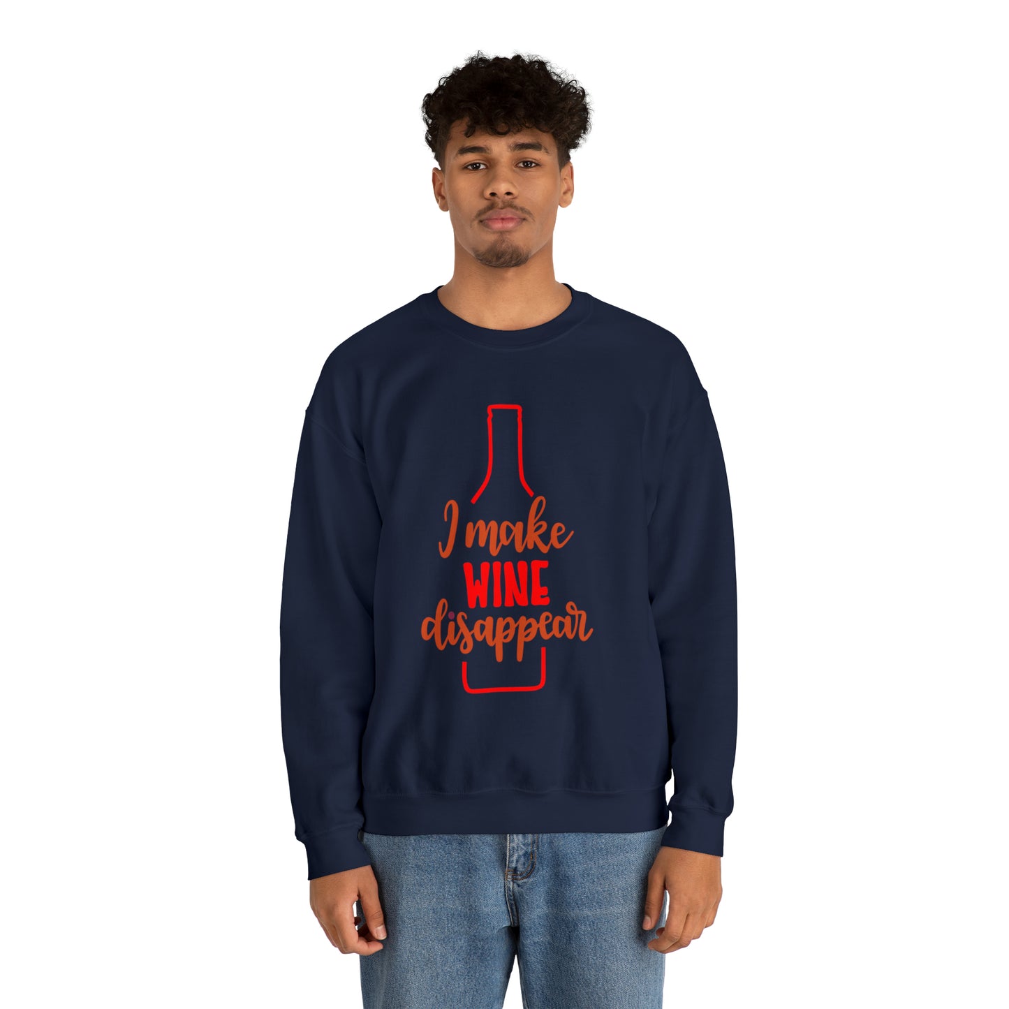 I_make_wine_disappear Crewneck Sweatshirt