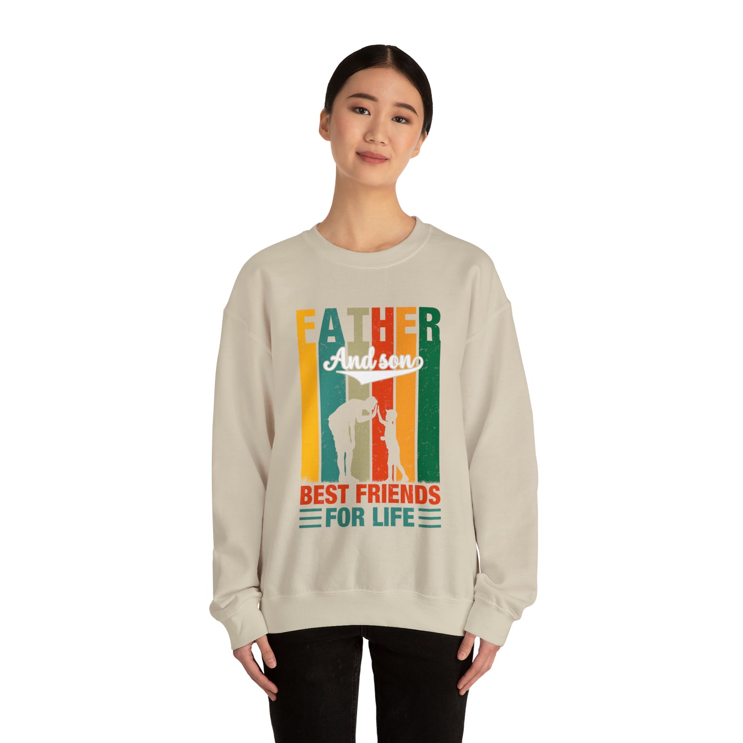 Best friends forever are father and son vintage Crewneck Sweatshirt