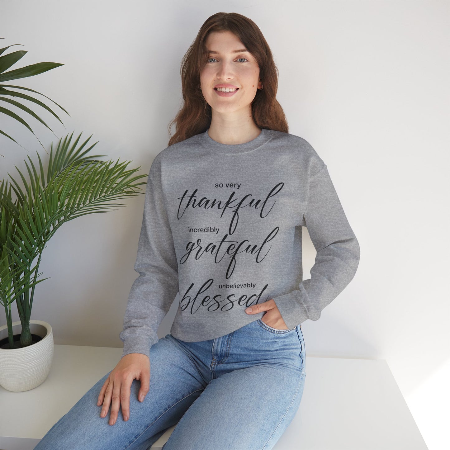 Thankful-Grateful-blessed Crewneck Sweatshirt