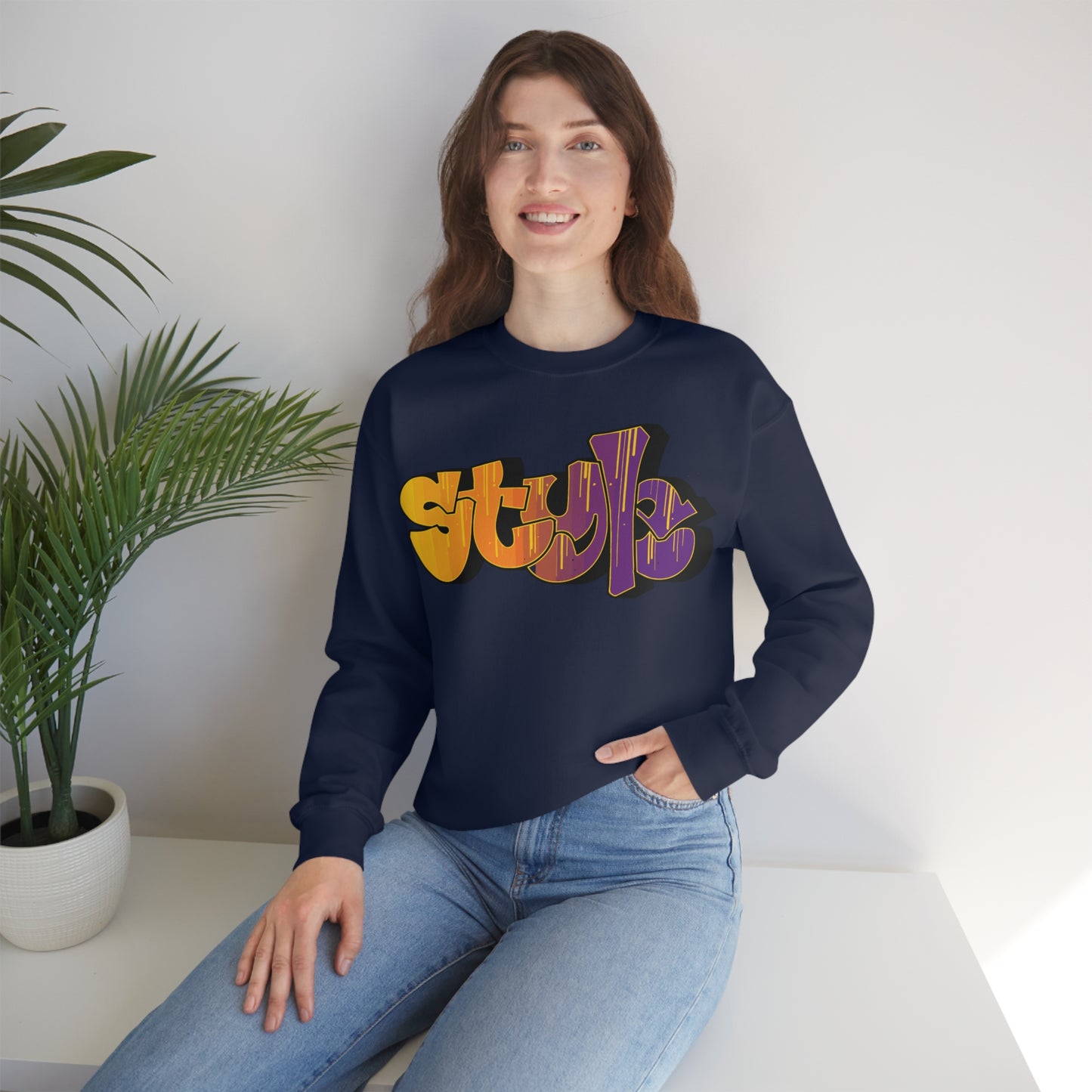 Style colorful graffiti Crewneck Sweatshirt