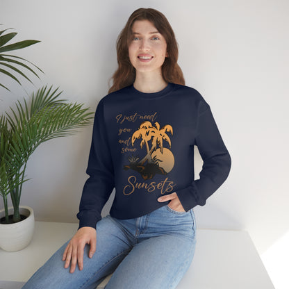 Just You and Some Sunsets Crewneck Sweatshirt