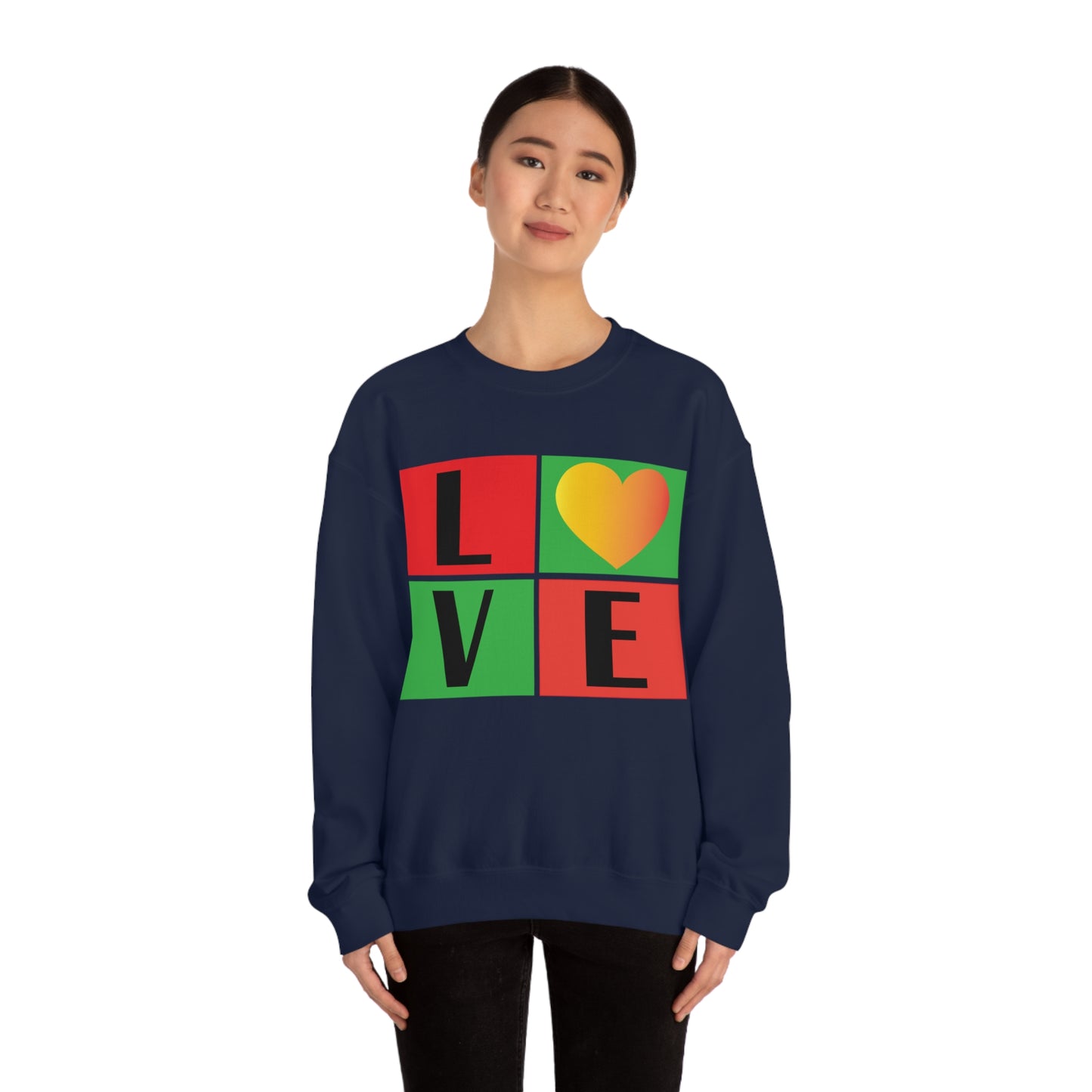 Love Squares Crewneck Sweatshirt