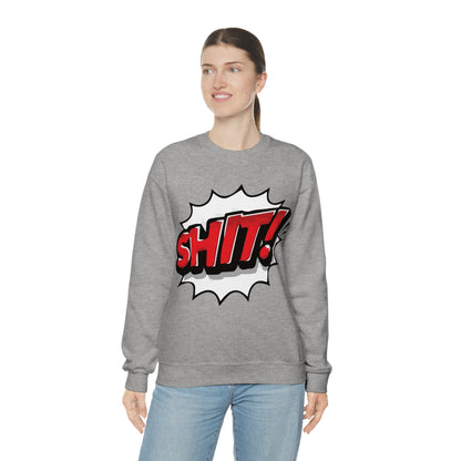 Shit! colorful graphic Crewneck Sweatshirt