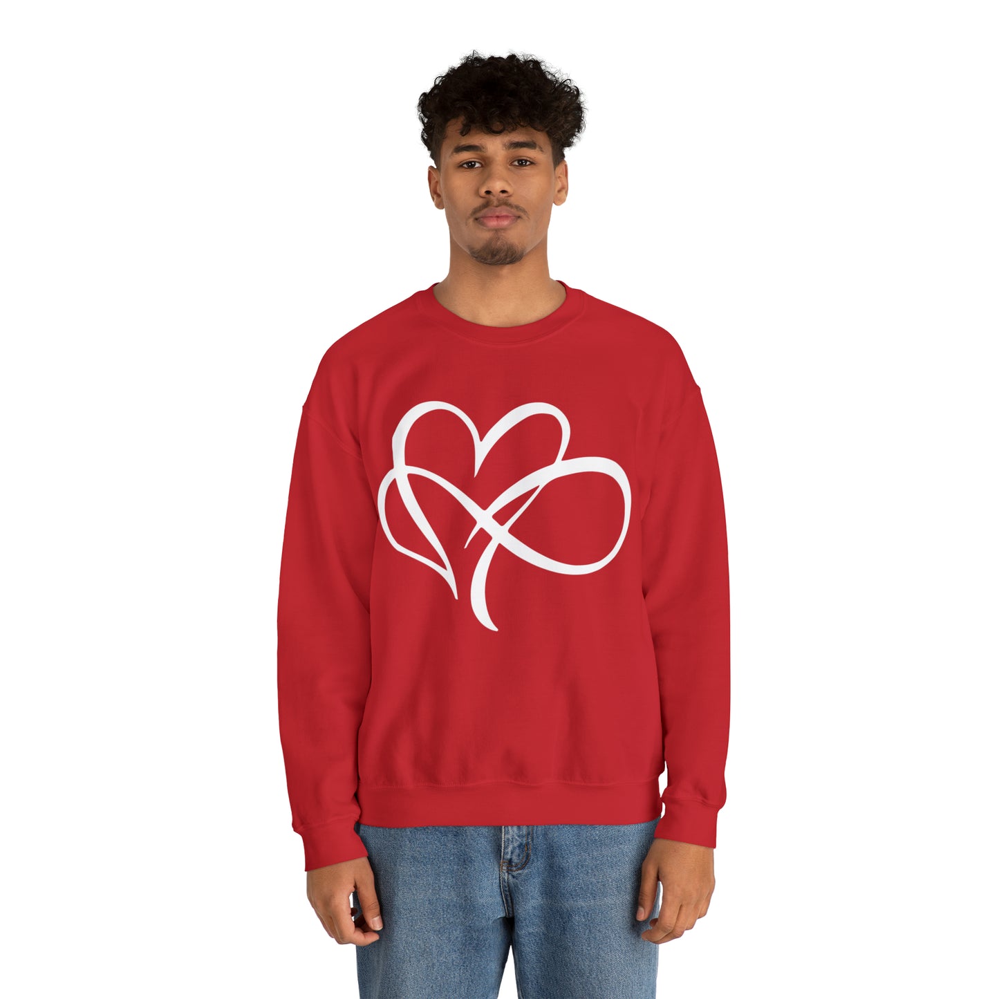 Infinity with heart tee Crewneck Sweatshirt