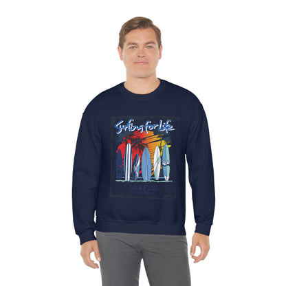 Surfing For Life Crewneck Sweatshirt