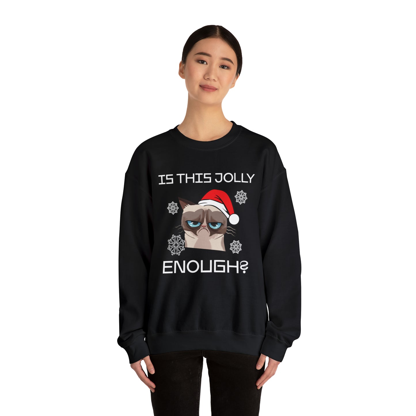 Is This Jolly Enough Christmas Crewneck Sweatshirt