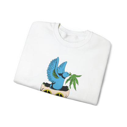 Peace Hippie Bird Crewneck Sweatshirt