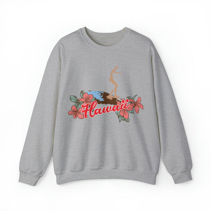 Hawaii Floral Surf Crewneck Sweatshirt