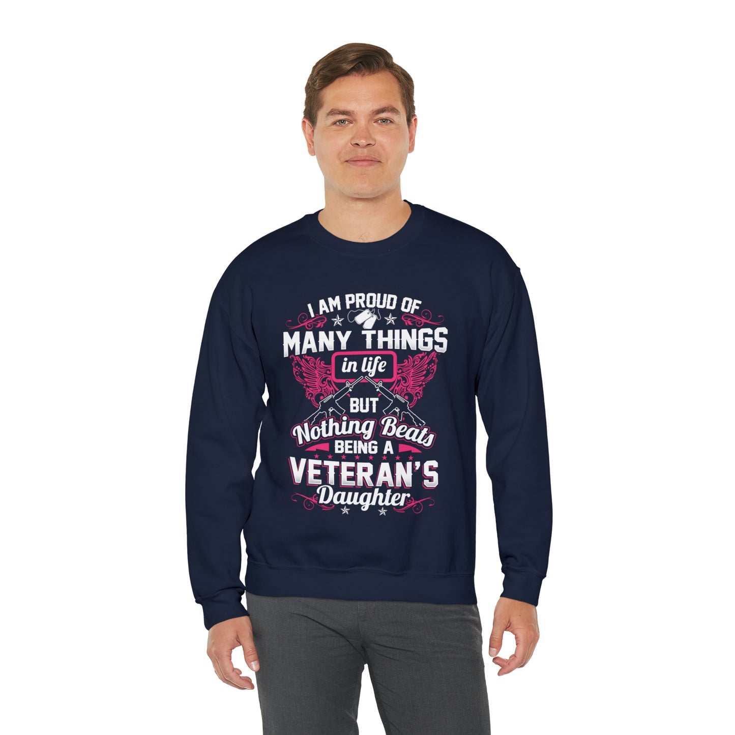 Proud veteran dad Crewneck Sweatshirt