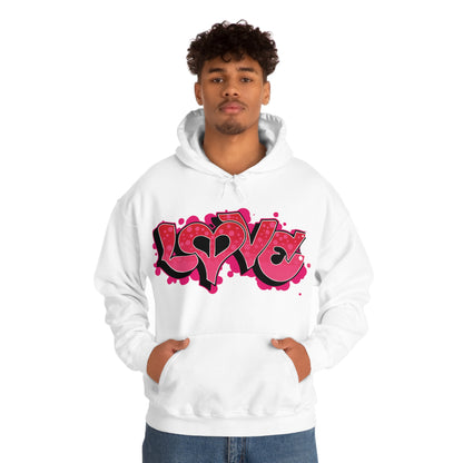 Peace and Love graffiti Hoodie