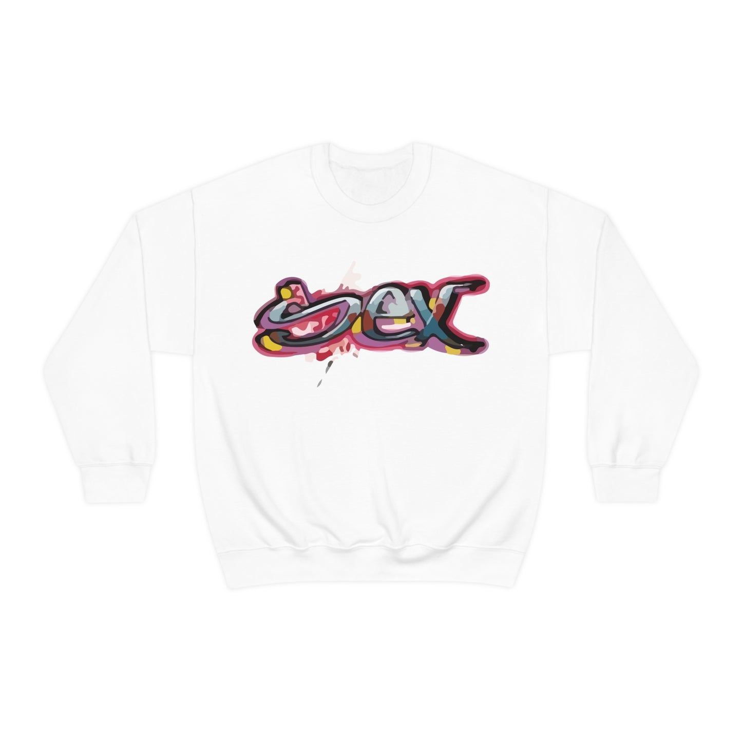 Sex colorful graffiti Crewneck Sweatshirt