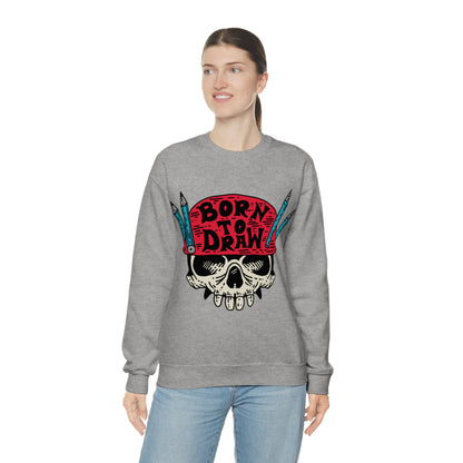 Born to_Draw Crewneck Sweatshirt