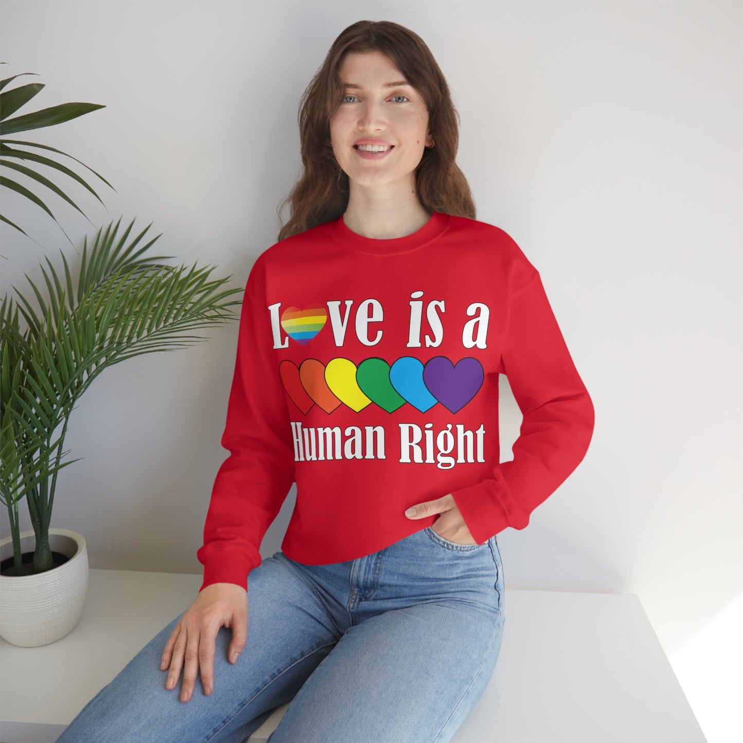 Love is a Human right Crewneck Sweatshirt