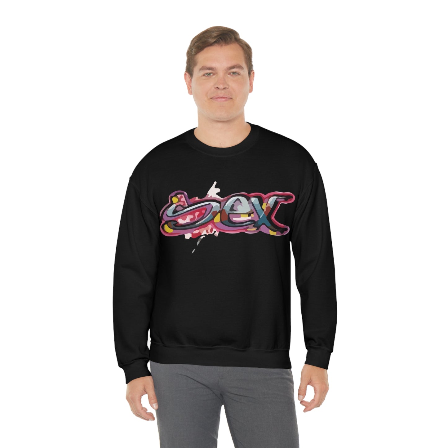 Sex colorful graffiti Crewneck Sweatshirt