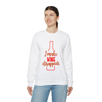 I_make_wine_disappear Crewneck Sweatshirt