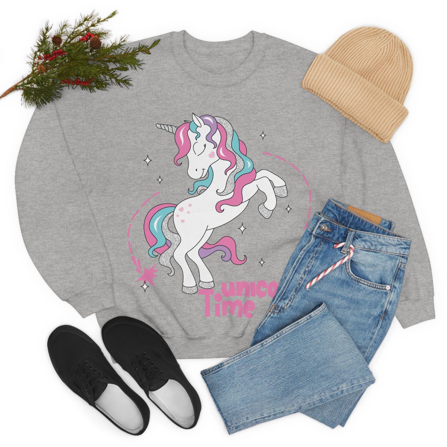 Unicorn time Crewneck Sweatshirt