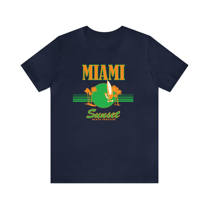 Miami Sunset Beach Paradise T-Shirt