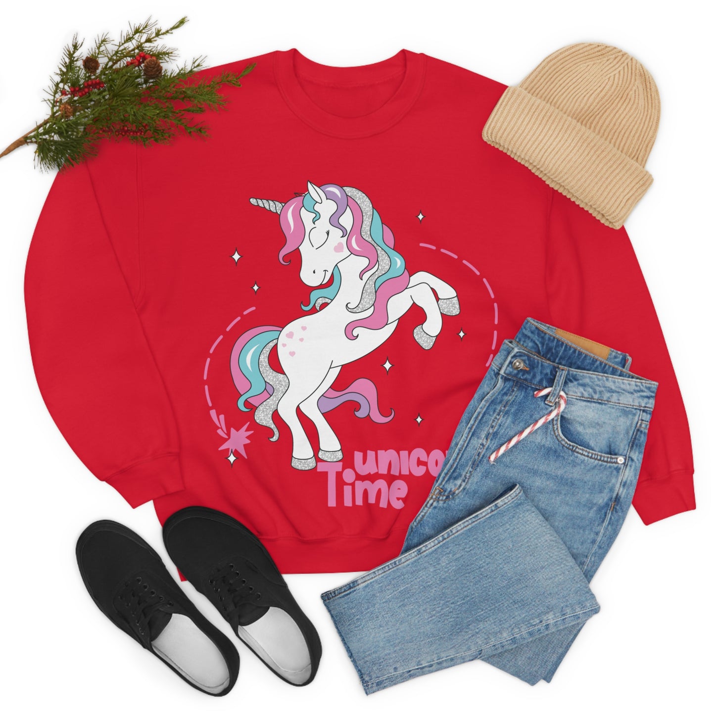 Unicorn time Crewneck Sweatshirt