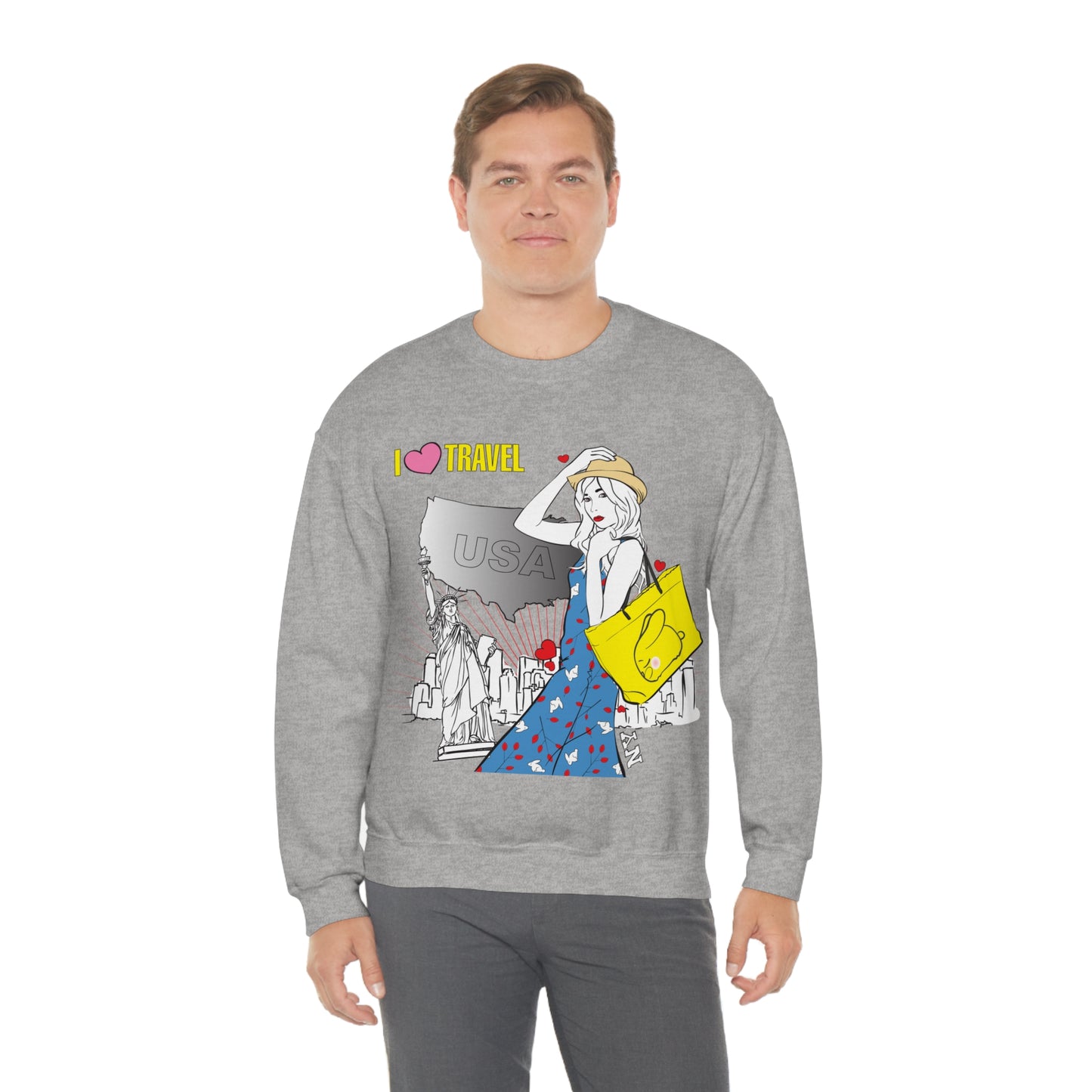 I love to travel _1 Crewneck Sweatshirt